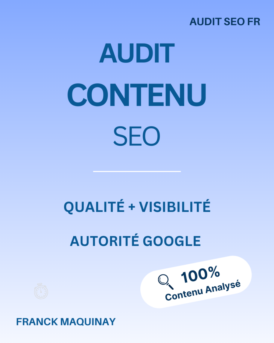 audit conenu seo