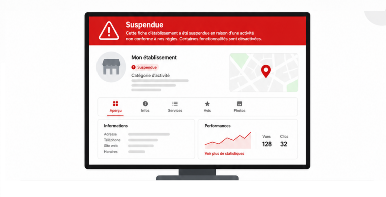Fiche Google suspendue